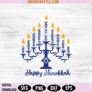 Happy Hanukkah Svg