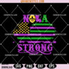 Mardi Gras NOLA Strong American Flag SVG