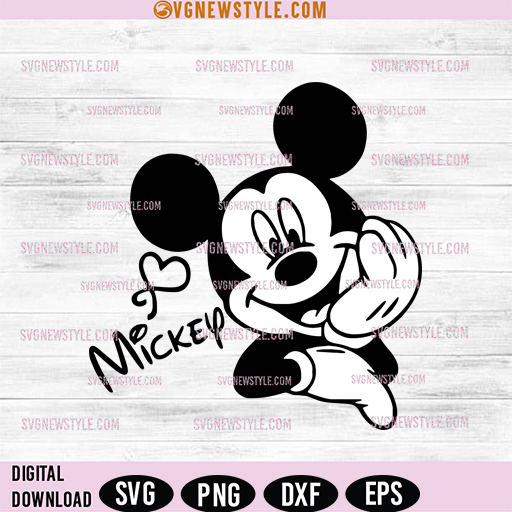 Mickey Mouse Autograph SVG, Png, Cricut & Silhouette Design 1 Mickey Mouse Autograph SVG