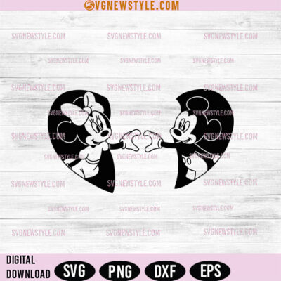 Minnie Mouse Couple SVG, Png Files for Cricut & Silhouette Creations 4 Minnie Mouse Couple SVG