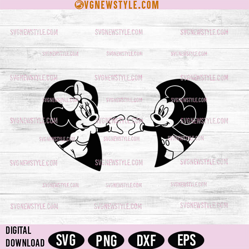 Minnie Mouse Couple SVG, Png Files for Cricut & Silhouette Creations 1 Minnie Mouse Couple SVG