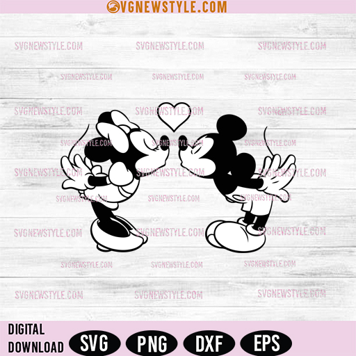 Mouse Valentine SVG, Mouse Couple SVG - Instant Digital Files 1 Mouse Valentine SVG
