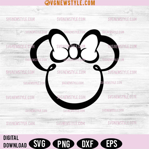 Mouse head silhouette SVG, Family trip svg, Files for Cricut & Silhouette 1 Mouse head silhouette SVG