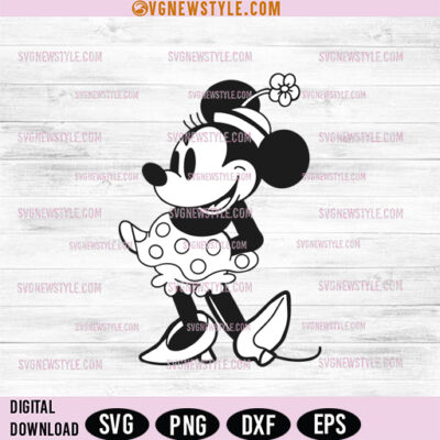 Vintage Minnie Mouse SVG – Classic Disney Charm for Cricut & Silhouette 4 Vintage Minnie Mouse SVG
