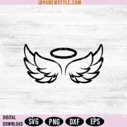 Angel Wings and Halo SVG