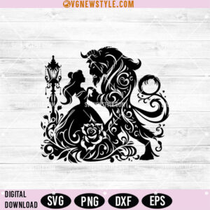 Belle Mandala Princess SVG
