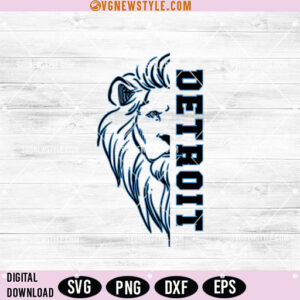 Detroit football vintage SVG, Lion Football Svg, Instant Download