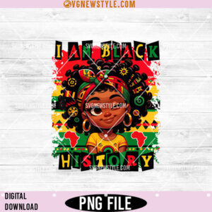 I Am Black History Month PNG