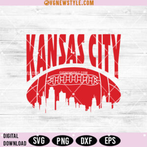 Kansas City Football SVG Cut File