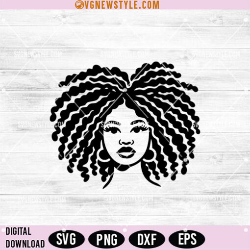 Afro Woman SVG PNG