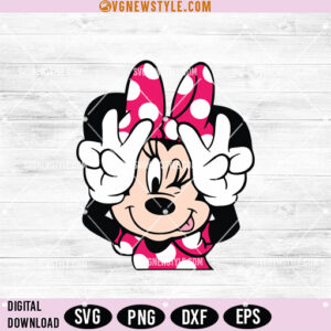 Minnie Mouse Face SVG, Png, for Cricut, Silhouette & Sublimation