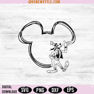 Mickey Mouse Friends SVG for Cricut and Silhouette, Png, Dxf