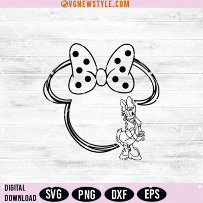 Duck Mouse Friends SVG, Duck Cartoon SVG, Cricut and Silhouette 4 Duck Mouse Friends SVG