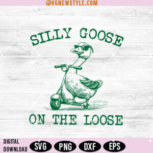 Silly Goose On The Loose Svg Cut File