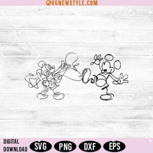 Cute Mouse Sketch SVG for Cricut, Mouse Silhouette, Digital Download