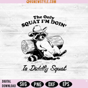 Funny cowboy raccoon SVG