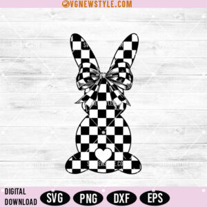 Checkered Easter Coquette Svg