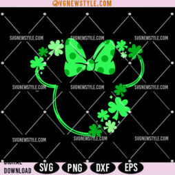 Clover Wreath Mouse Bow SVG