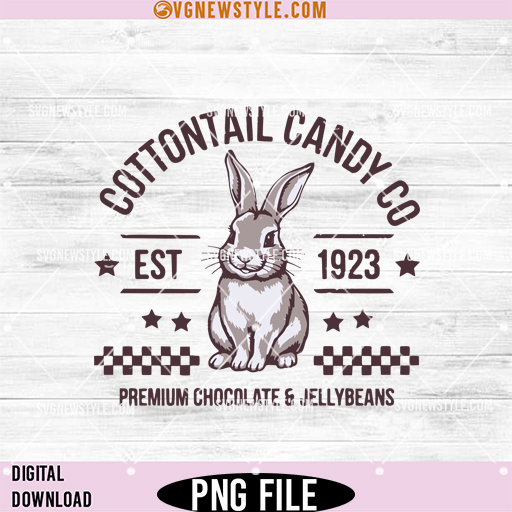 Cottontail Candy Company Png, Easter Bunny Candy PNG, Digital Download 1 Cottontail Candy Company Png