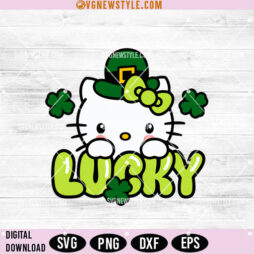 Cute Cat Kawaii St Patricks Day Svg