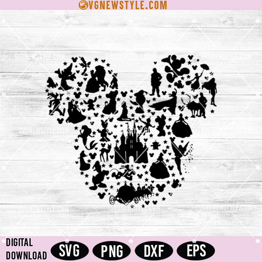 Disney Castle Ear SVG, Disney Mickey Silhouette, Png, Digital Download for Cricut 1 Disney Castle Ear SVG
