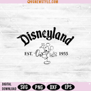 Vintage Disneyland Est 1955 SVG, Retro Disneyland 1955 SVG, Digital Download
