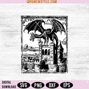Dragon Vintage Dark Art Svg