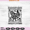 Chicken and Wildflower Svg