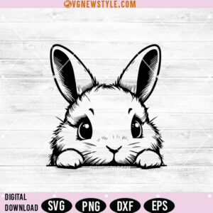 Peeking rabbit SVG
