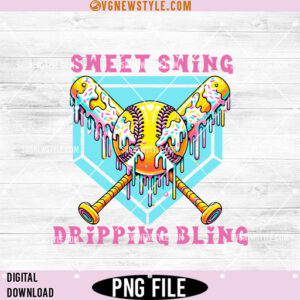 SOFTBALL Drip Png, Ice Cream Drip Png, Digital Download