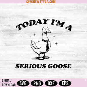 Serious Goose Funny Svg