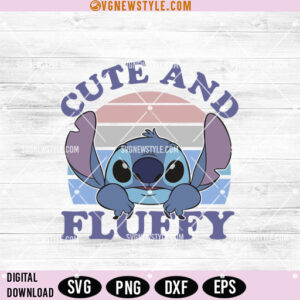 Stitch Cute and Fluffy Svg