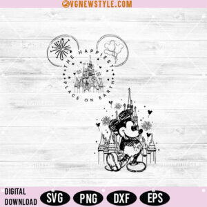 Mickey Castle SVG Bundle, The Happiest Place On Earth Svg, Cricut and Silhouette