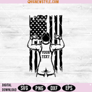 US Male Wrestling Svg, Patriotic Wrestling Design SVG, Png, Cricut & Silhouette