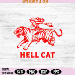 Vintage Cowgirl Hell Cat Svg