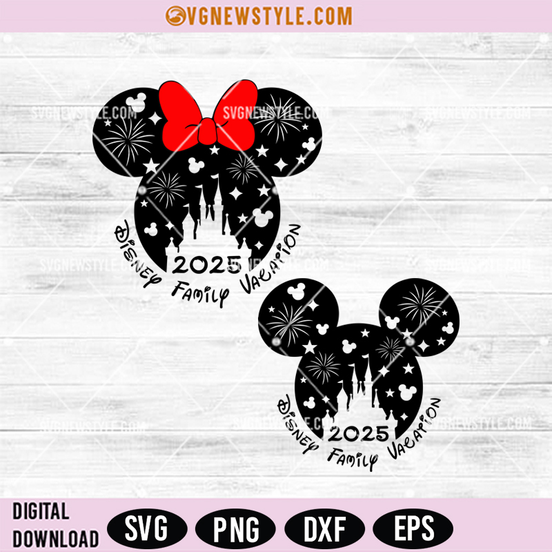 Disney Trip 2025 SVG Bundle, Disney Silhouette Cameo SVG, Png Instant Download 1 Disney Trip 2025 SVG Bundle