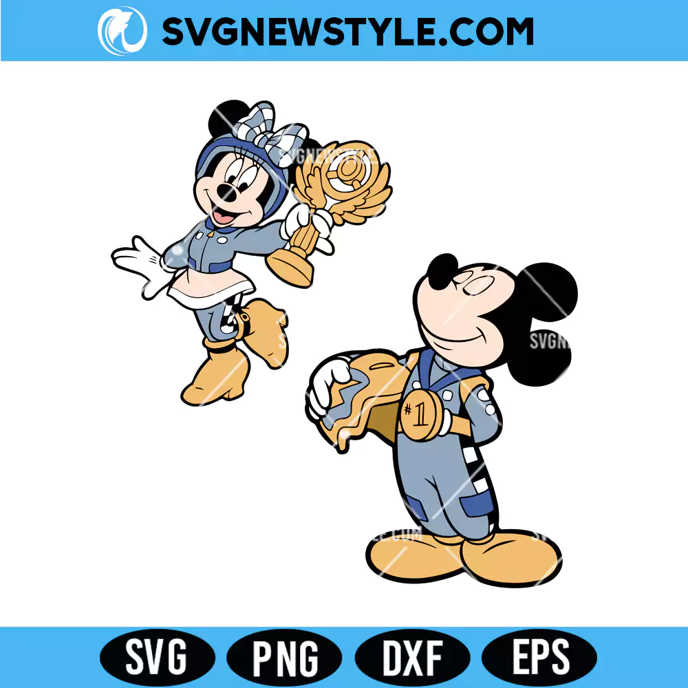 Minnie Mickey Racing Blue Svg, Blue Car Disney SVG, Digital Download 1 Minnie Mickey Racing Blue Svg