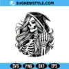 Female Grim Reaper Skeleton SVG