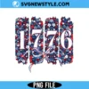 Floral 1776 Coquette Png, Land of the Free Png, Digital Download 2 Floral 1776 Coquette Png