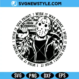 Jason Voorhees Halloween SVG, Friday the 13th SVG, PNG Digital Download