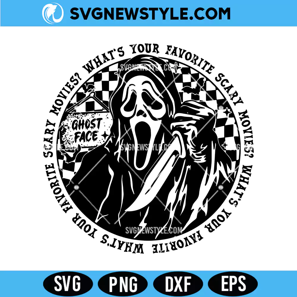 Ghost Face Halloween SVG, Scream Mask SVG, PNG DXF EPS, Digital Download 1 Ghost Face Halloween SVG