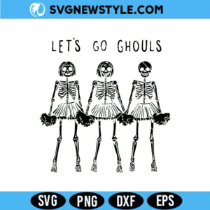 Skeleton Cheerleaders Svg