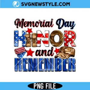Memorial day honor and remember Png