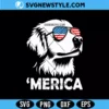 Merica Golden Retriever Svg, Dog USA Flag SVG, PNG DXF EPS, Digital Download 2 Merica Golden Retriever Svg