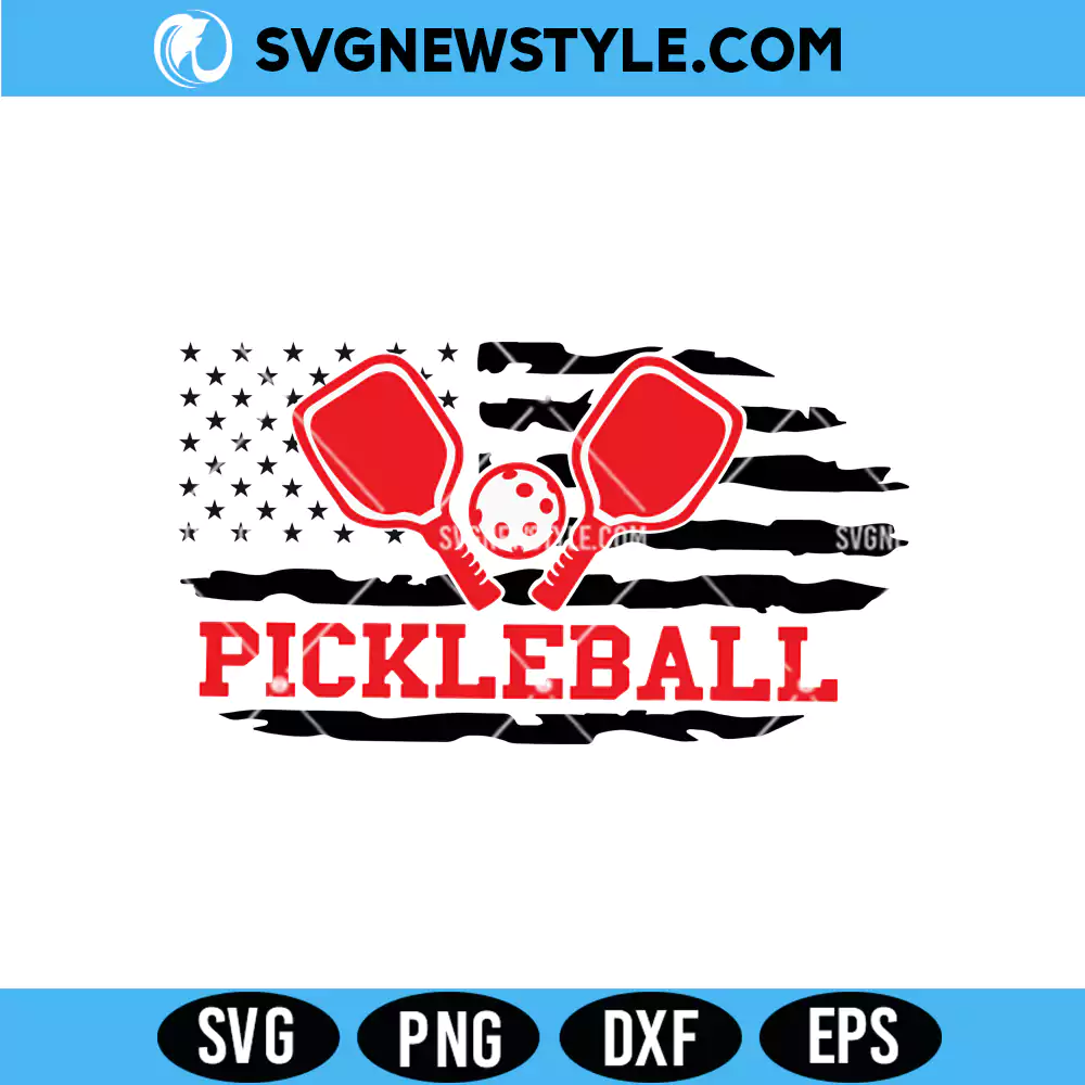Pickleball with American flag Svg, Pickleball Shirt SVG, Digital Download 1 Pickleball with American flag Svg