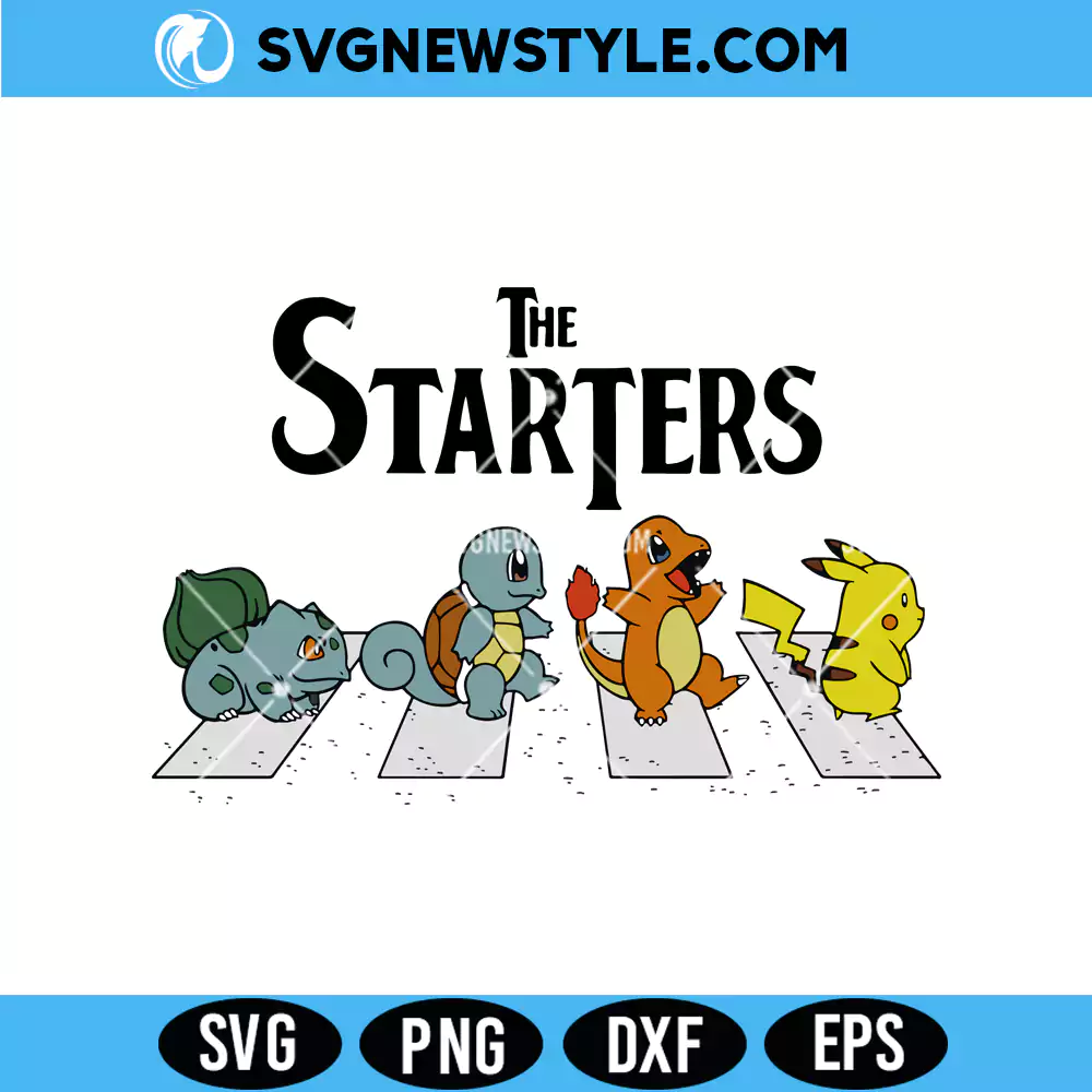 Pokemon The Starters SVG, PNG – Squirtle Cut Files for Cricut & Silhouette 1 Pokemon The Starters SVG