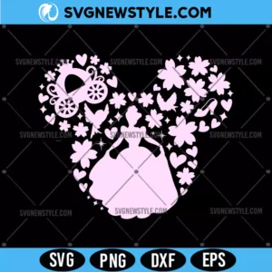 Cinderella Mouse Head SVG