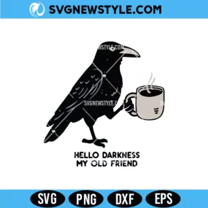 Raven Crow Coffee Svg