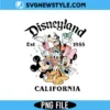 Disneyland Est 1955 PNG, Retro Disneyland California PNG, Digital Download 2 Disneyland Est 1955 PNG