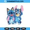 Stitch and Bluey SVG Png